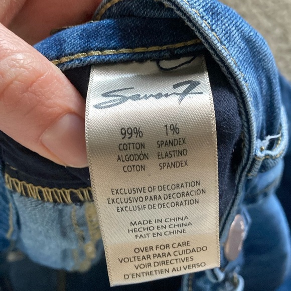 Seven7 Blue Boot Cut Jeans with Faded Distressing - Picture 11 of 15